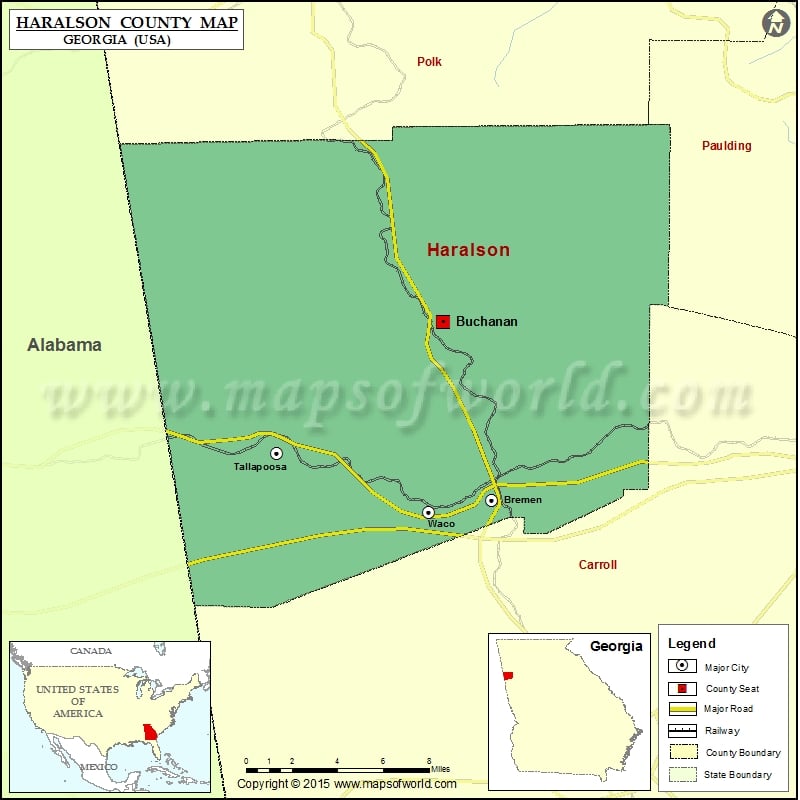 Haralson County Map