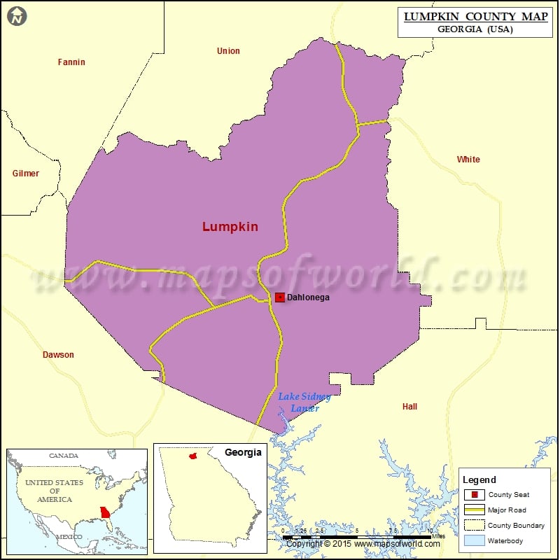 Lumpkin County Map
