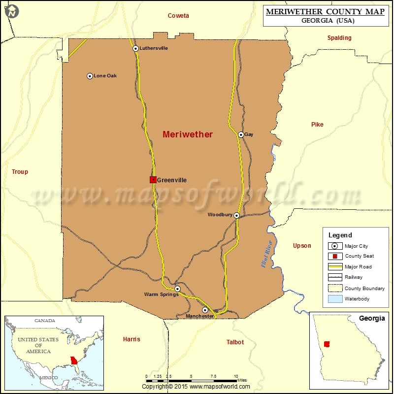 Meriwether County Map