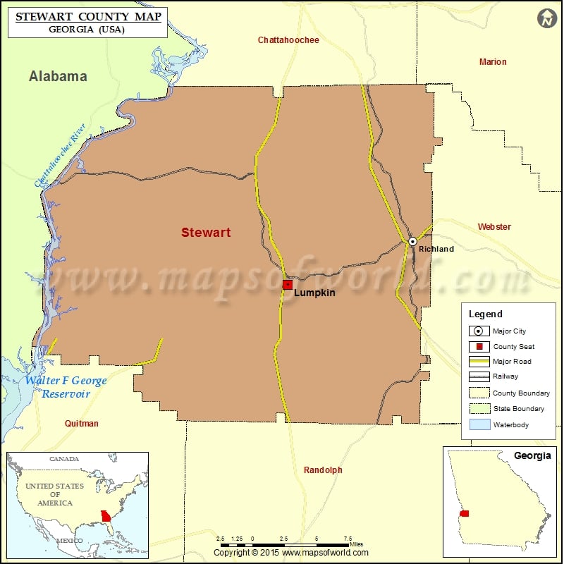 Stewart County Map