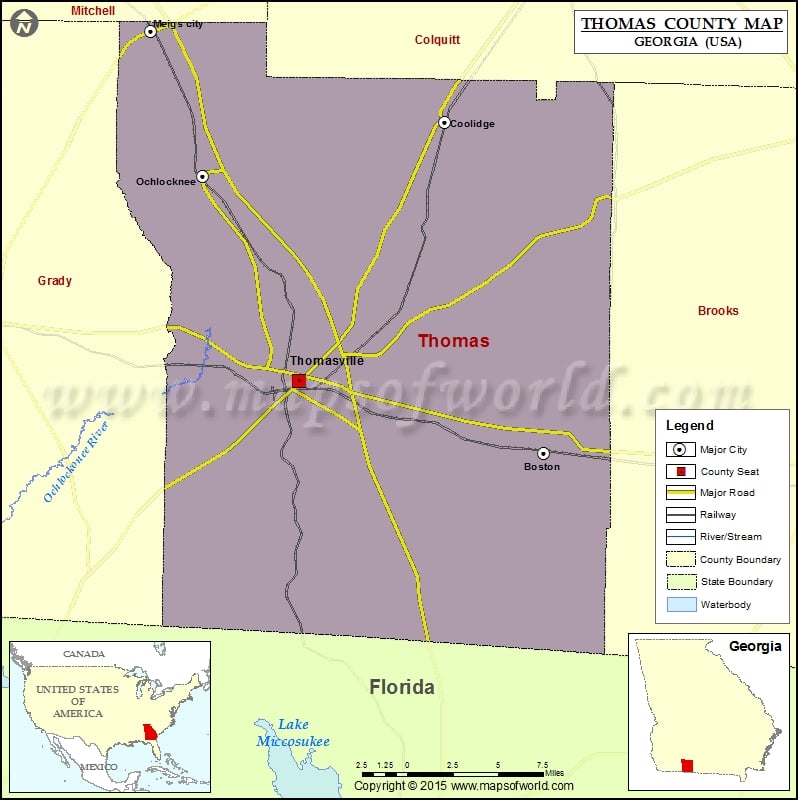 Thomas County Map