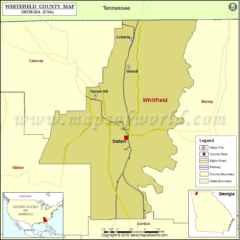 Whitfield County Map