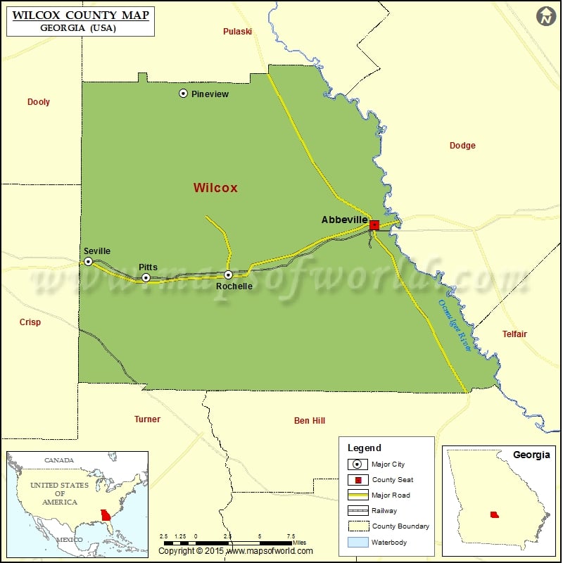 Wilcox County Map