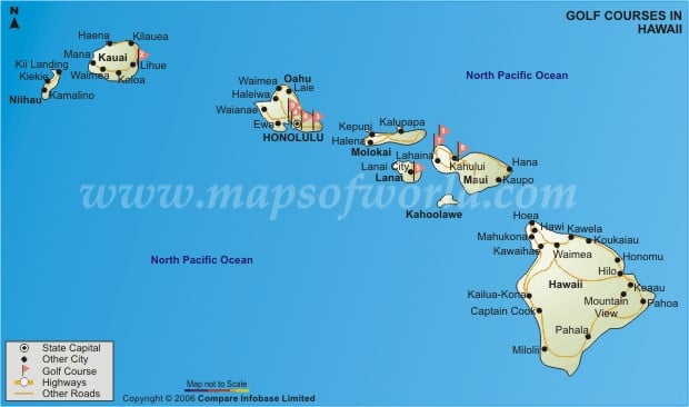 Hawaii Golf Courses Map