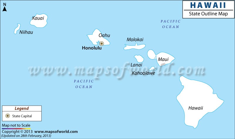 Hawaii Outline Map