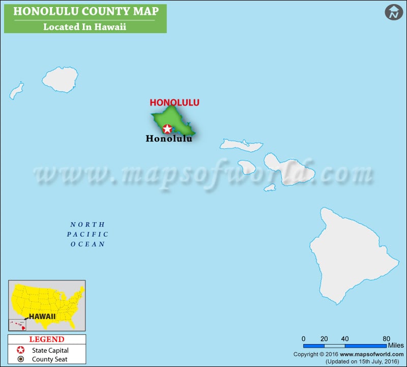 Honolulu County Map