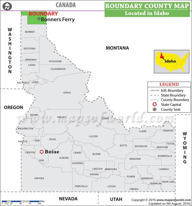 Boundary County Map