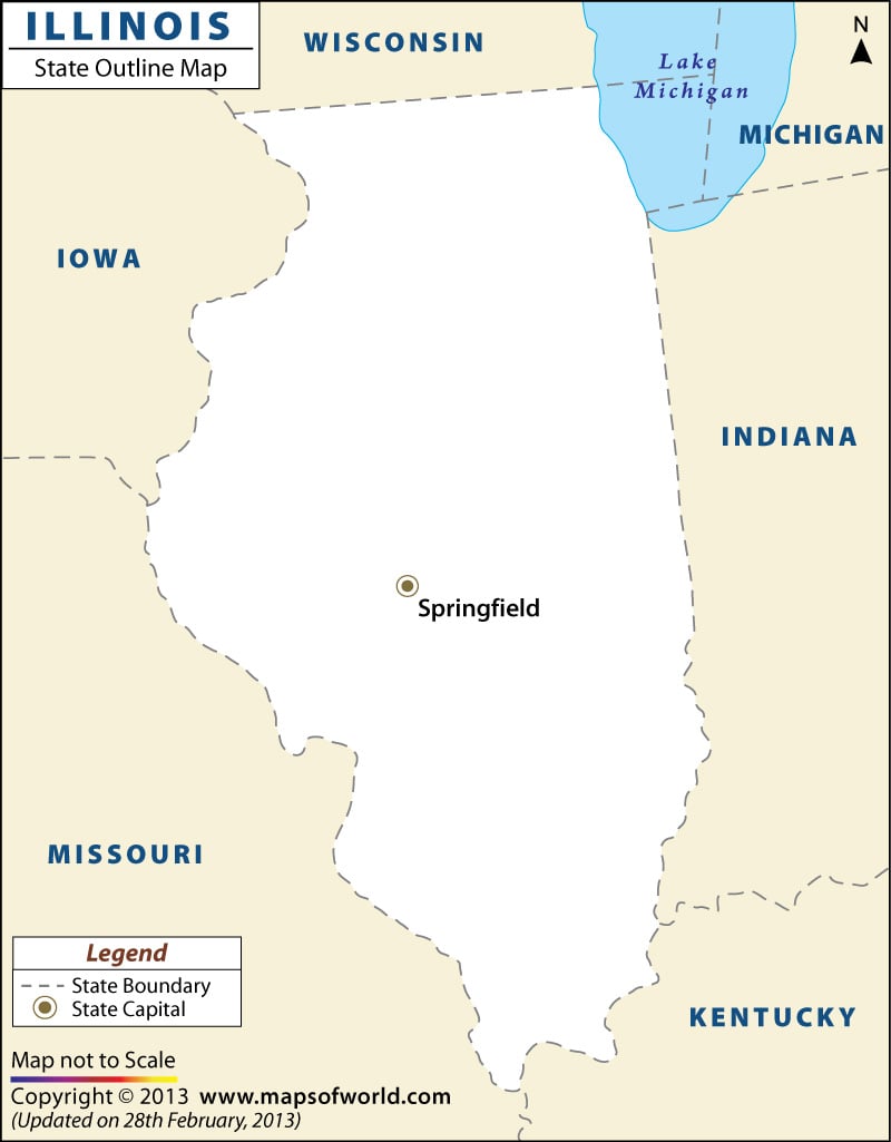 Blank Map of Illinois
