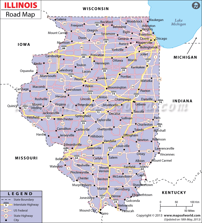 Illinois Road Map