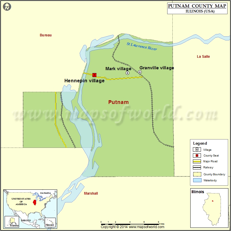 Putnam County Map, Illinois