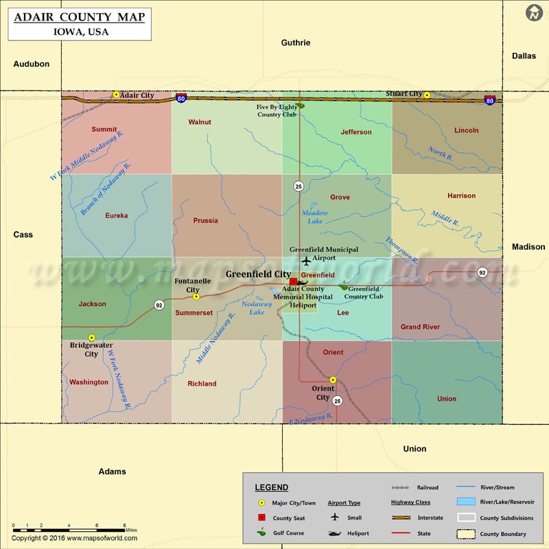 Adair County Map, Iowa