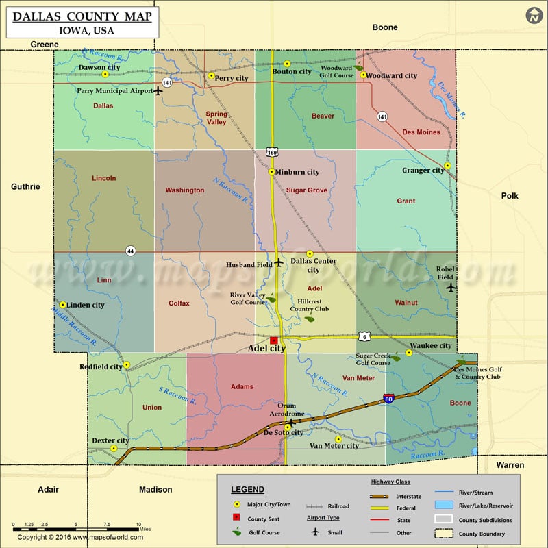 Dallas County Map, Iowa