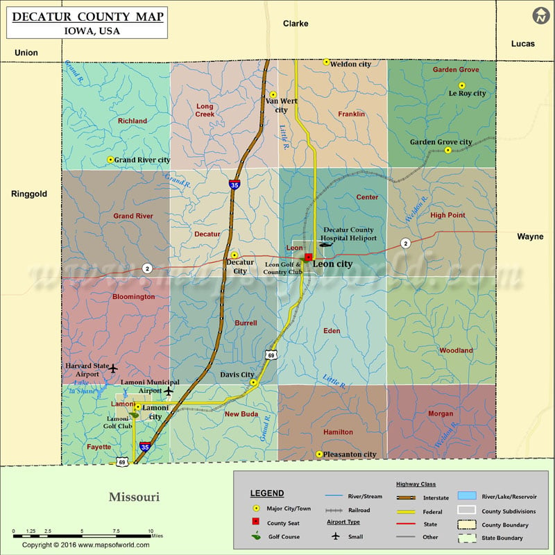 Decatur County Map, Iowa