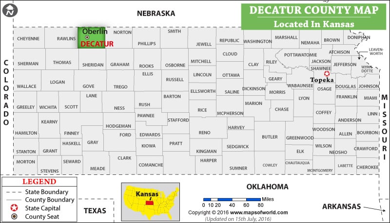 Decatur County Map, Kansas