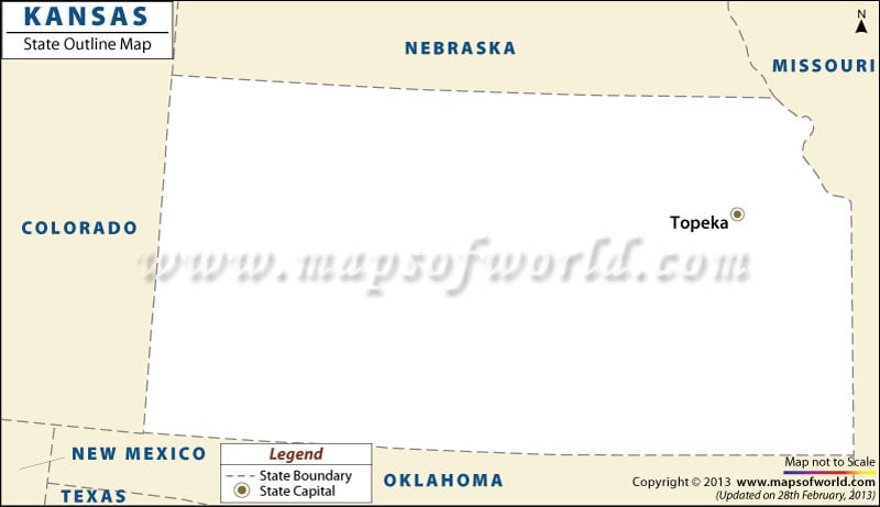 Blank Map of Kansas
