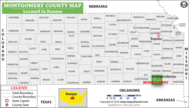 Montgomery County Map, Kansas