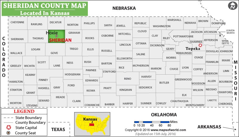 Sheridan County Map, Kansas