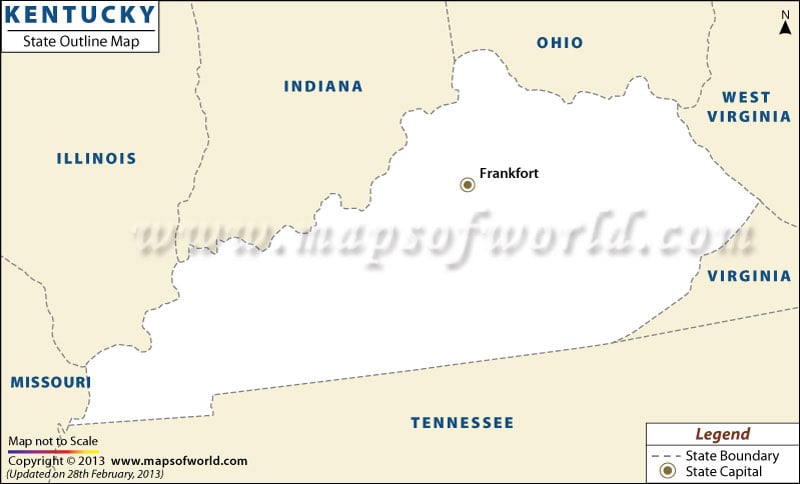 Blank Map of Kentucky