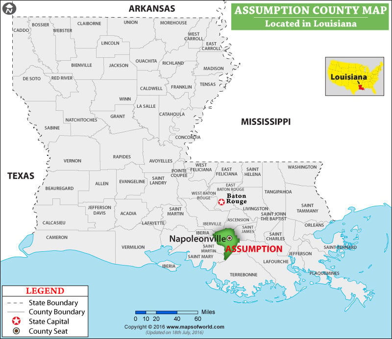 Assumption Parish County Map