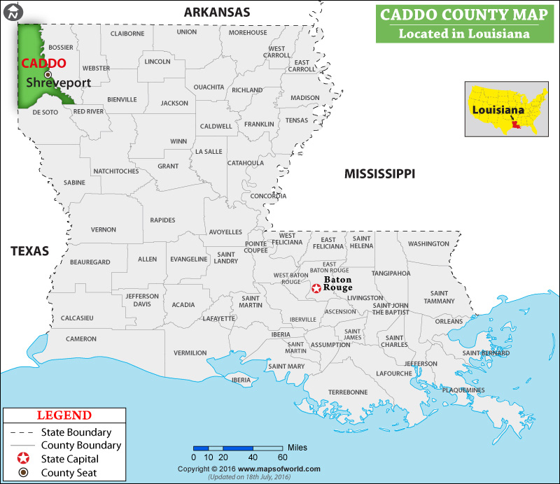 Caddo Parish Map Louisiana