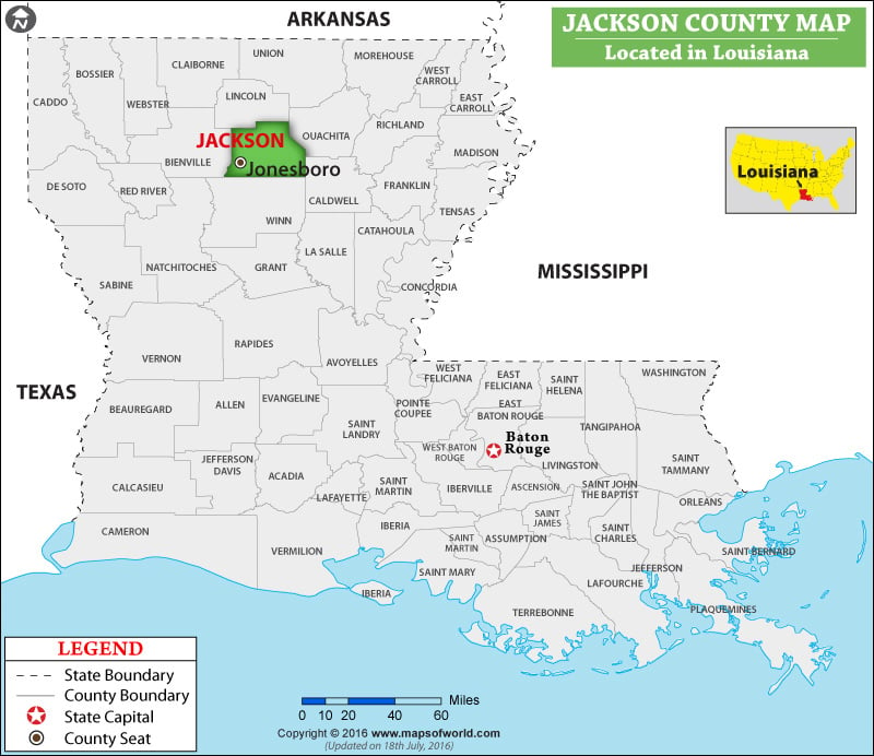 Jackson Parish County Map