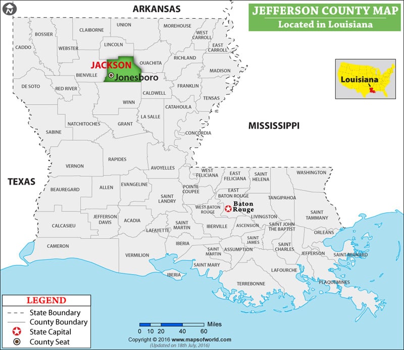 Map of Jefferson Parish