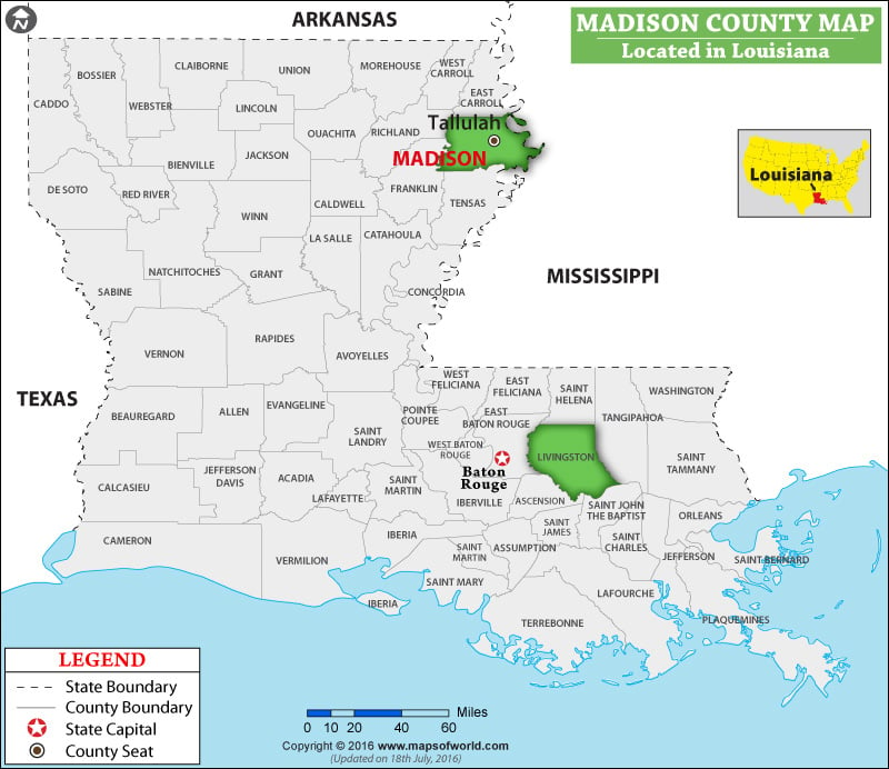 Map of Madison Parish