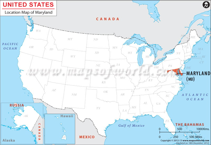 Where is Maryland Located?