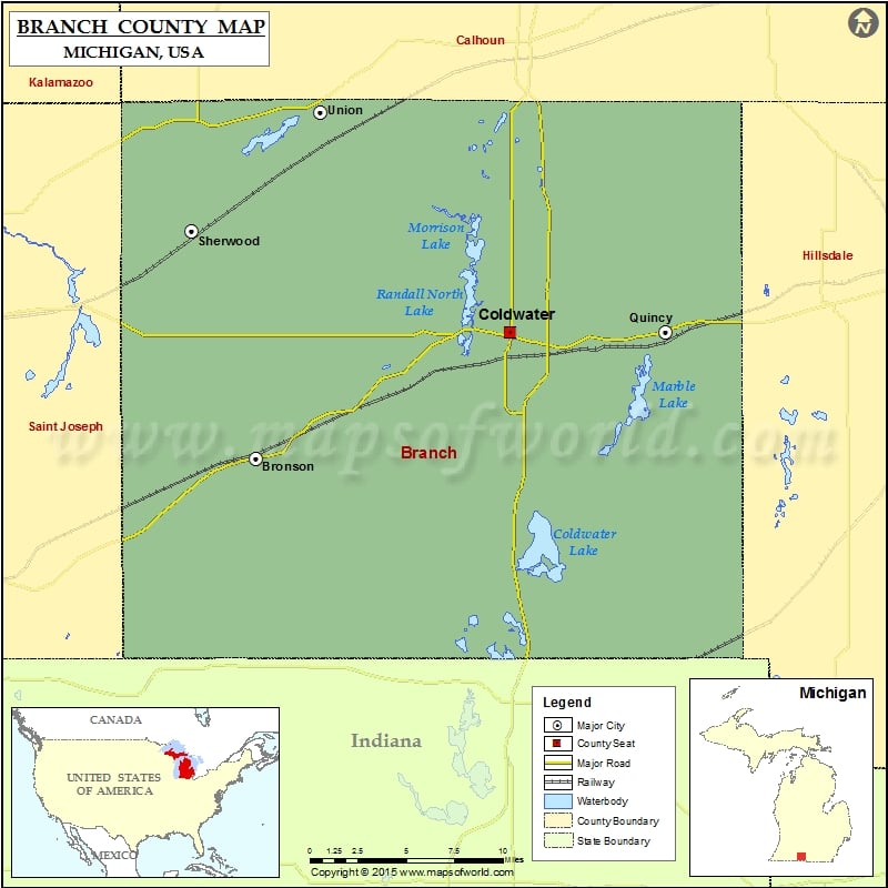 Branch County Map