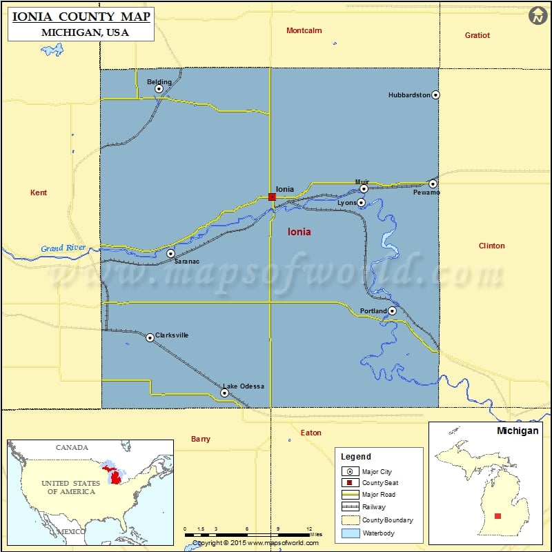 Ionia County Map