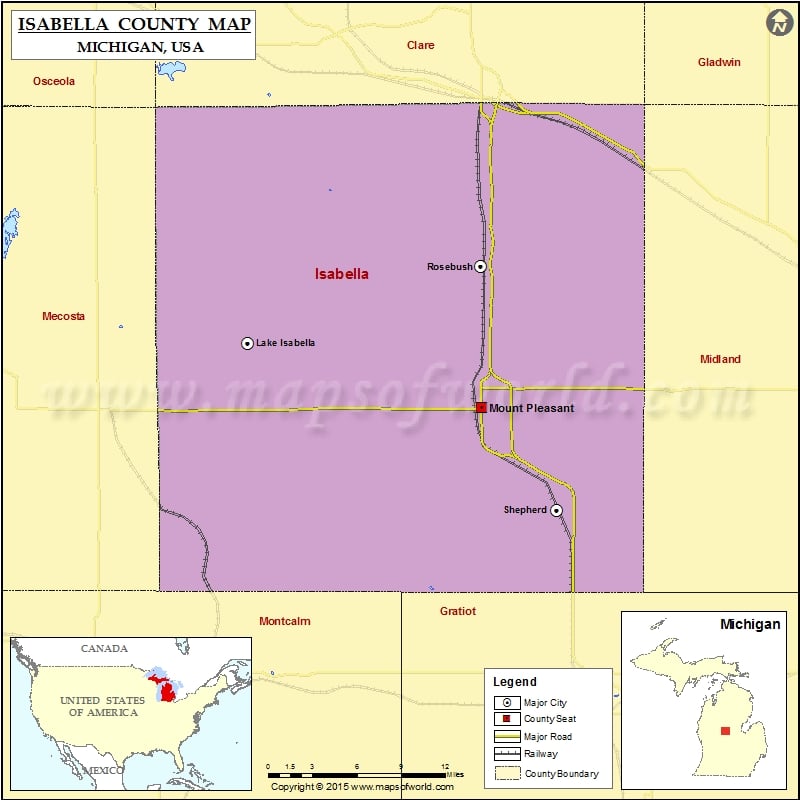 Isabella County Map