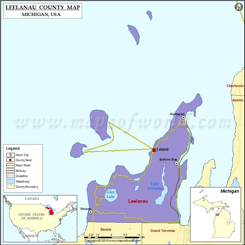 Leelanau County Map