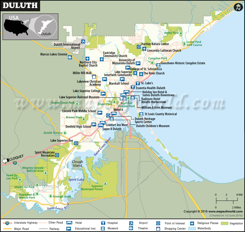 Duluth City Map 