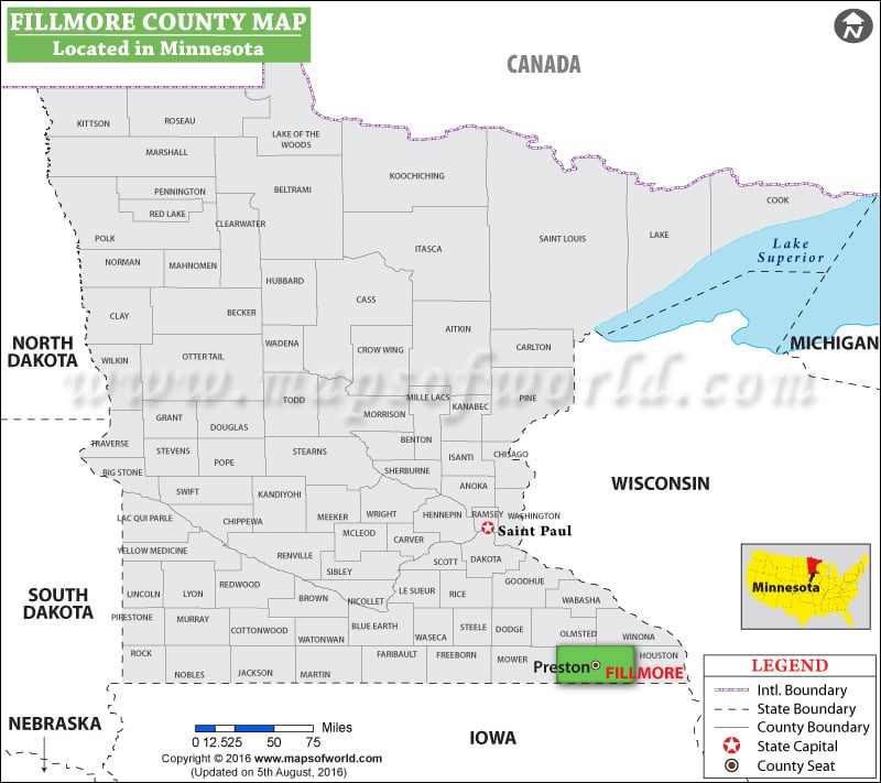 Filmore County Map 
