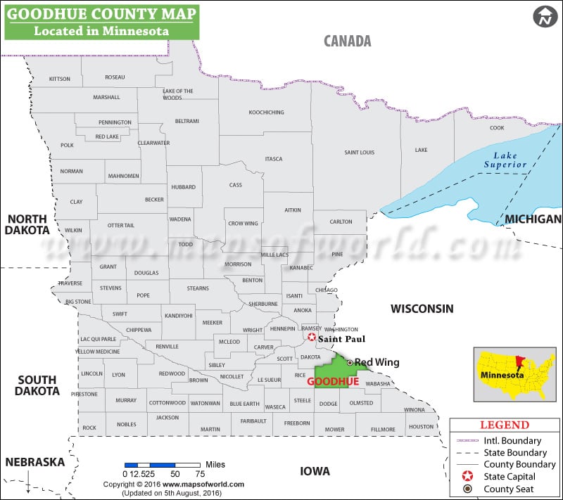 Goodhue County Map, Minnesota