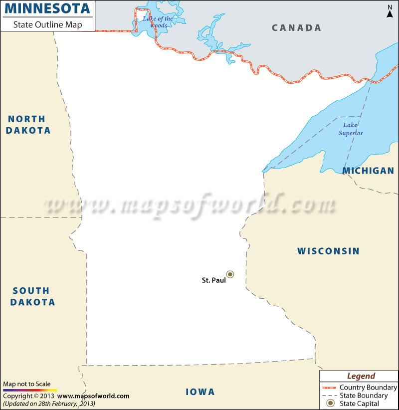 Blank Map of Minnesota
