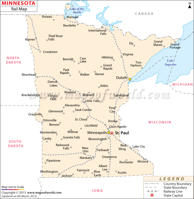 Minnesota Rail Map