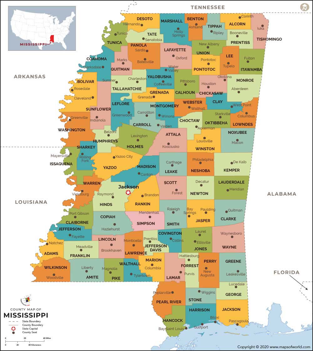 Mississippi County Map
