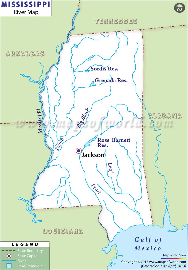 Mississippi Rivers Map