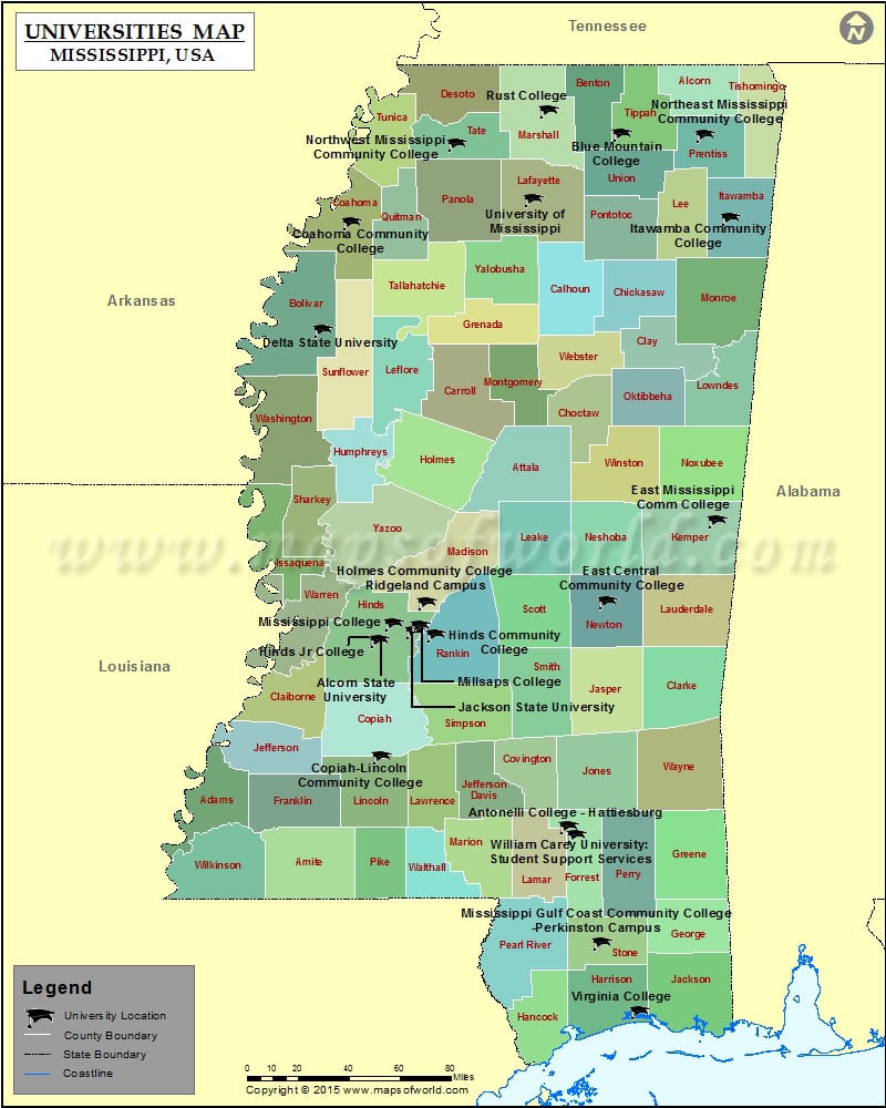 List Of Universities in Mississippi