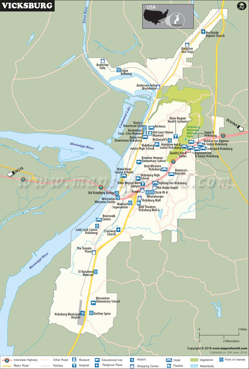 Vicksburg Map