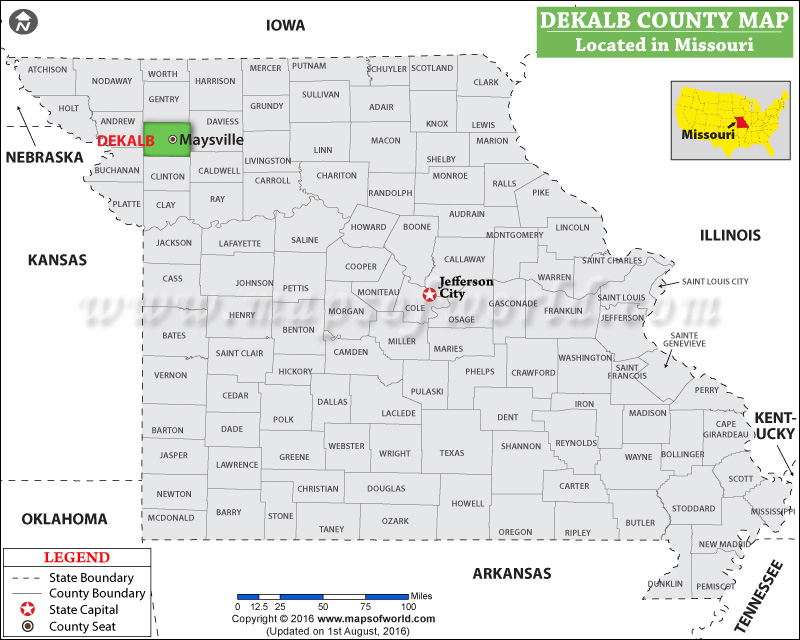 Dekalb County Map, Missouri