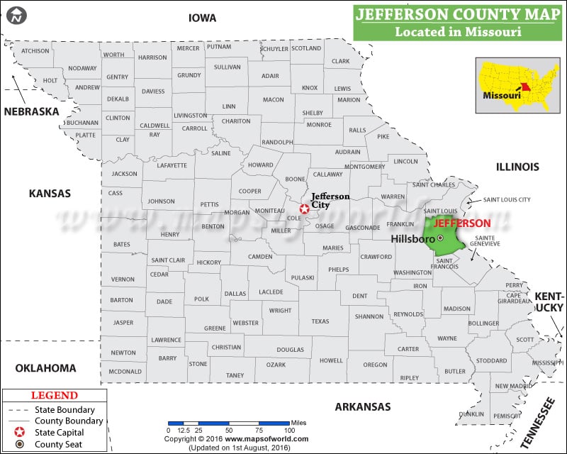 Jefferson County Map, Missouri