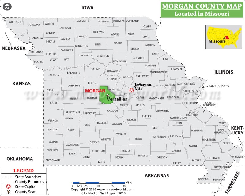 Morgan County Map, Missouri