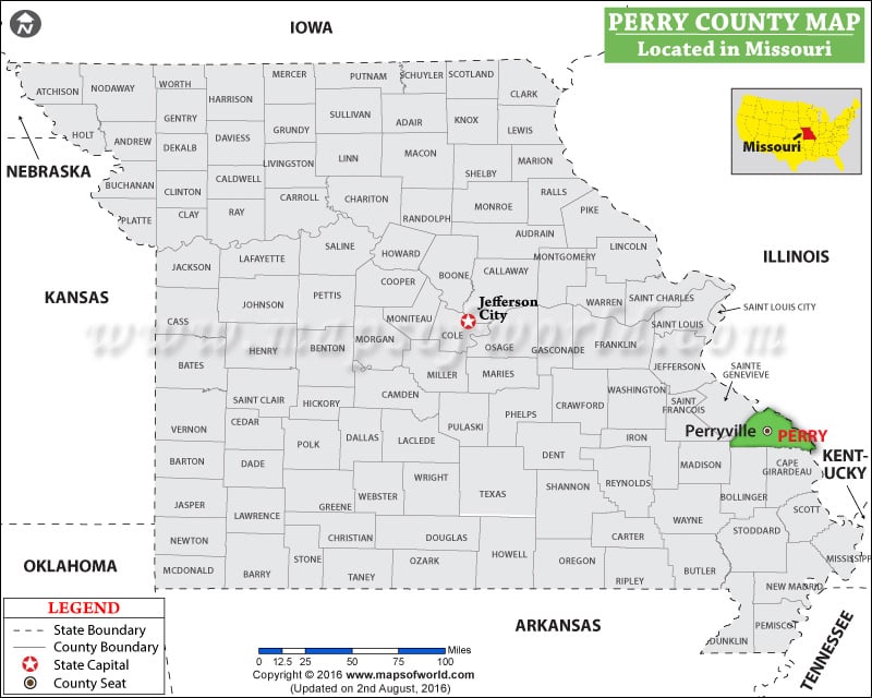 Perry County Map, Missouri