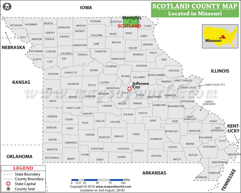 Scotland County Map, Missouri