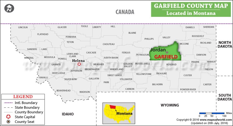 Garfield County Map, Montana