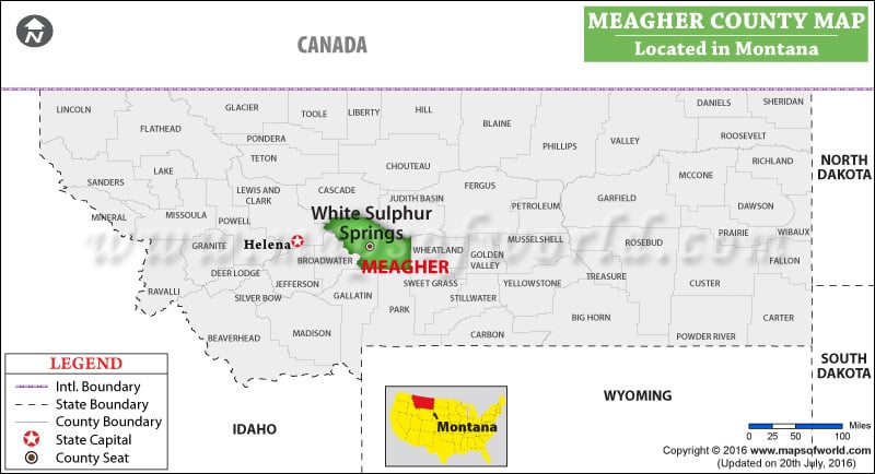 Meagher County Map, Montana