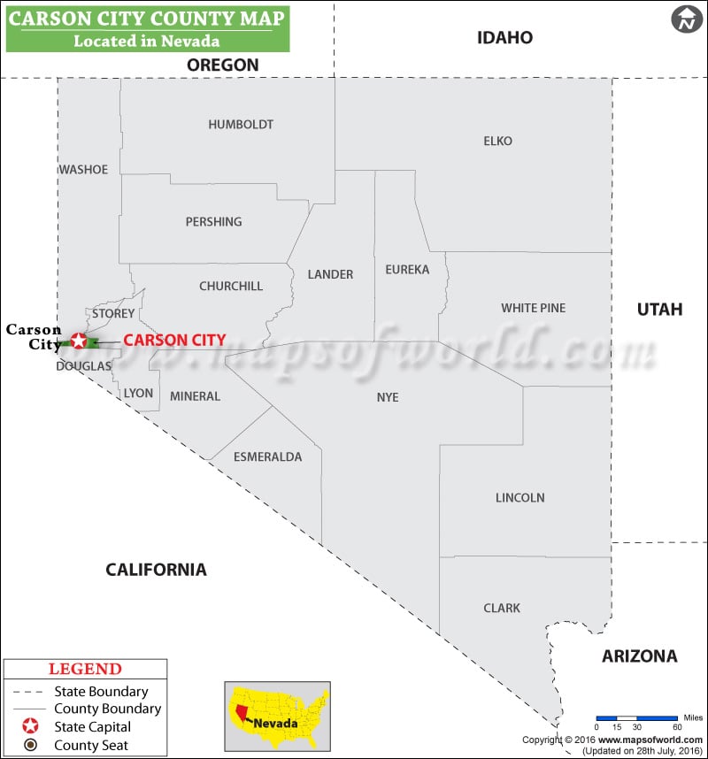 Carson City Nevada Map