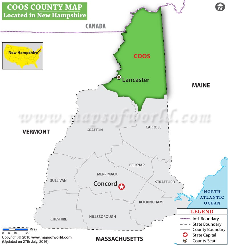 Coos County Map